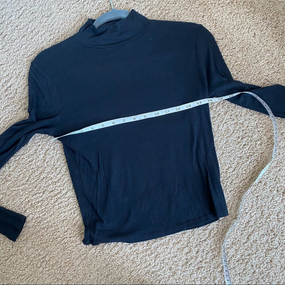 Topshop Black Ribbed Mockneck Basic Layering Top … - image 3